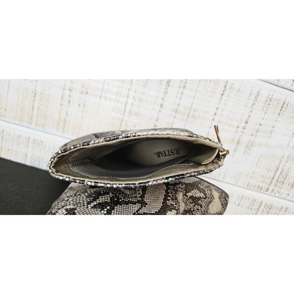 JustFab Inesa Block Heel Bootie  Faux Snakeskin - Size 9 - Picture 10 of 11